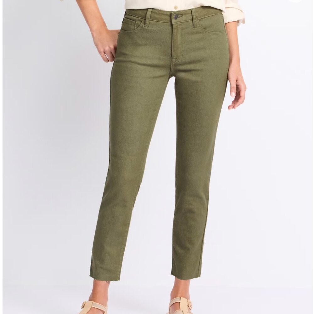 Indigo Six Olive Scissor Cut Skinny Jeans Size 6 28x28